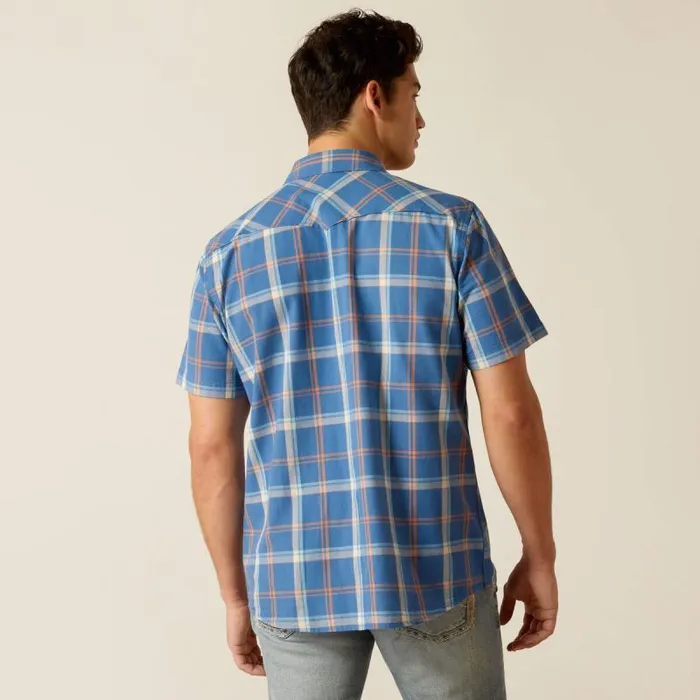 Men Button Down Shirts Ariat Hogany Retro Fit Shirt Blue Ridge Men Button Down Shirts Ariat Hogany Retro Fit Shirt Blue Ridge