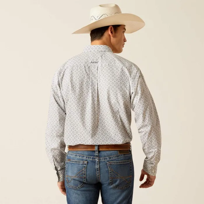 Men Button Down Shirts Ariat Jimmy Fitted Shirt Grey Men Button Down Shirts Ariat Jimmy Fitted Shirt Grey
