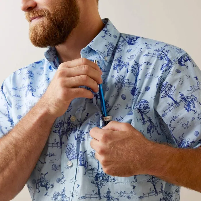 Men Button Down Shirts Ariat Jonas Classic Fit Shirt Light Blue Men Button Down Shirts Ariat Jonas Classic Fit Shirt Light Blue