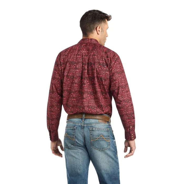 Men Button Down Shirts Ariat Kinglsey Classic Fit Shirt Red Heart Men Button Down Shirts Ariat Kinglsey Classic Fit Shirt Red Heart