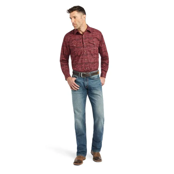 Men Button Down Shirts Ariat Kinglsey Classic Fit Shirt Red Heart Men Button Down Shirts Ariat Kinglsey Classic Fit Shirt Red Heart