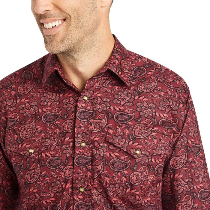 Men Button Down Shirts Ariat Kinglsey Classic Fit Shirt Red Heart Men Button Down Shirts Ariat Kinglsey Classic Fit Shirt Red Heart