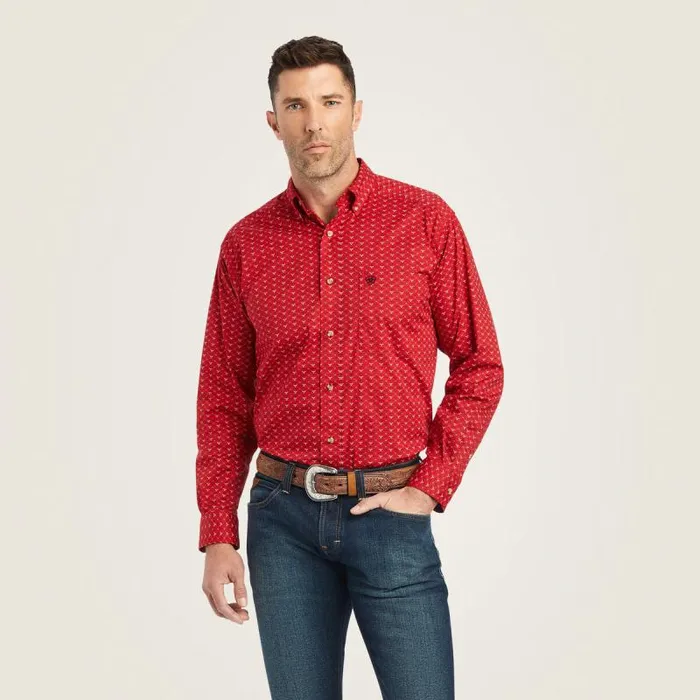 Men Button Down Shirts Ariat Korbin Stretch Classic Fit Shirt Samba