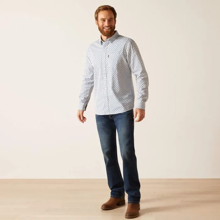 Men Button Down Shirts Ariat Mac Stretch Modern Fit Shirt White Men Button Down Shirts Ariat Mac Stretch Modern Fit Shirt White