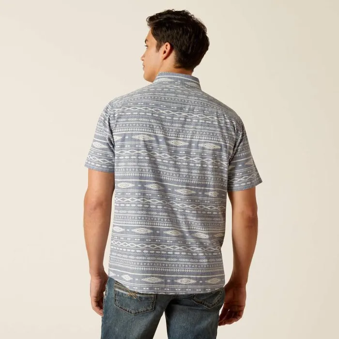 Men Button Down Shirts Ariat Mack Stretch Modern Fit Shirt Chambray Blue Men Button Down Shirts Ariat Mack Stretch Modern Fit Shirt Chambray Blue
