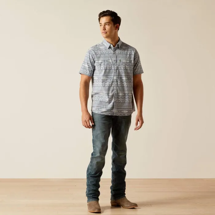 Men Button Down Shirts Ariat Mack Stretch Modern Fit Shirt Chambray Blue Men Button Down Shirts Ariat Mack Stretch Modern Fit Shirt Chambray Blue