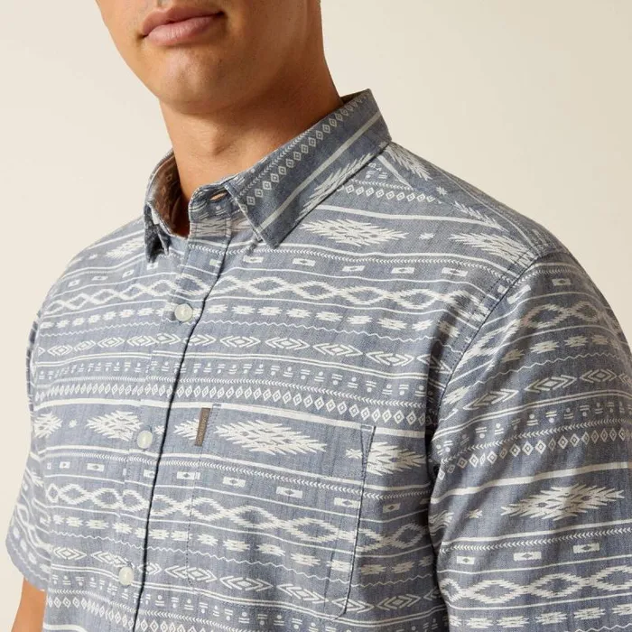 Men Button Down Shirts Ariat Mack Stretch Modern Fit Shirt Chambray Blue Men Button Down Shirts Ariat Mack Stretch Modern Fit Shirt Chambray Blue