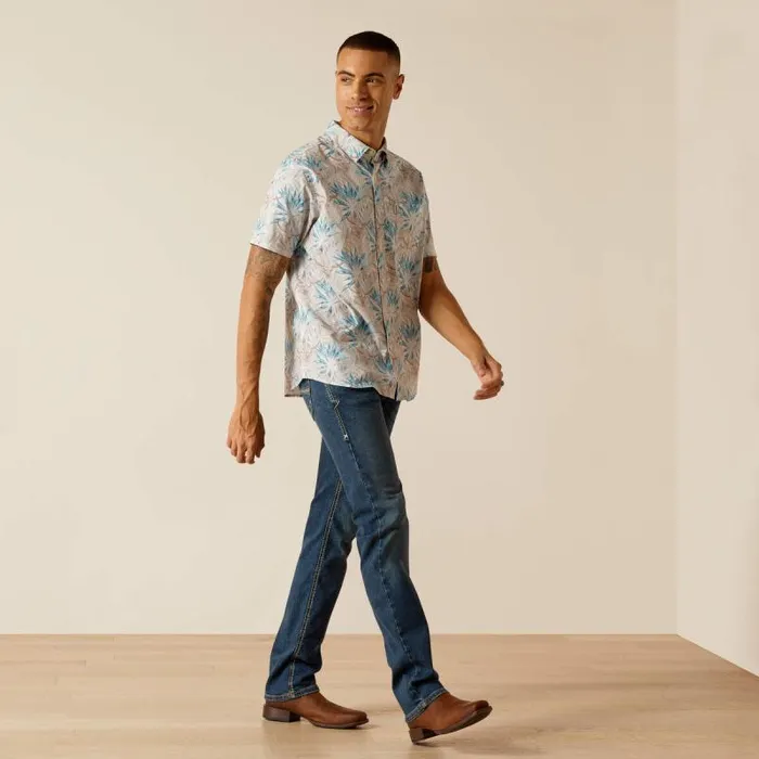 Men Button Down Shirts Ariat Macklin Stretch Modern Fit Shirt Moonbeam Men Button Down Shirts Ariat Macklin Stretch Modern Fit Shirt Moonbeam