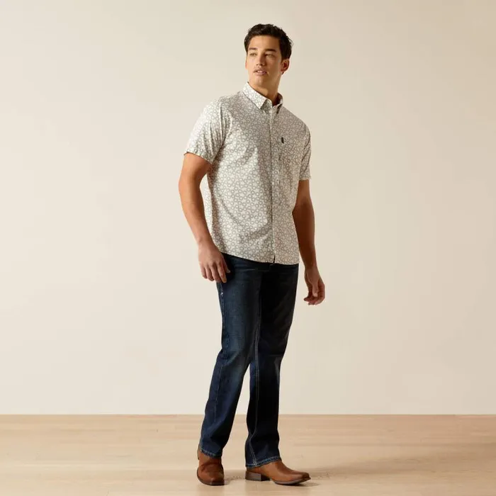 Men Button Down Shirts Ariat Marc Stretch Modern Fit Shirt Vanilla Ice Men Button Down Shirts Ariat Marc Stretch Modern Fit Shirt Vanilla Ice