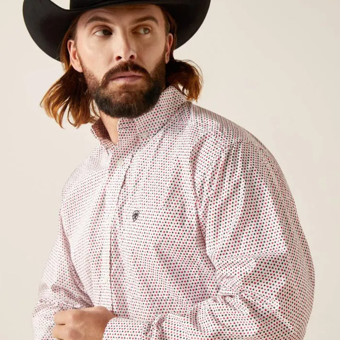 Men Button Down Shirts Ariat Neithan Classic Fit Shirt White Men Button Down Shirts Ariat Neithan Classic Fit Shirt White