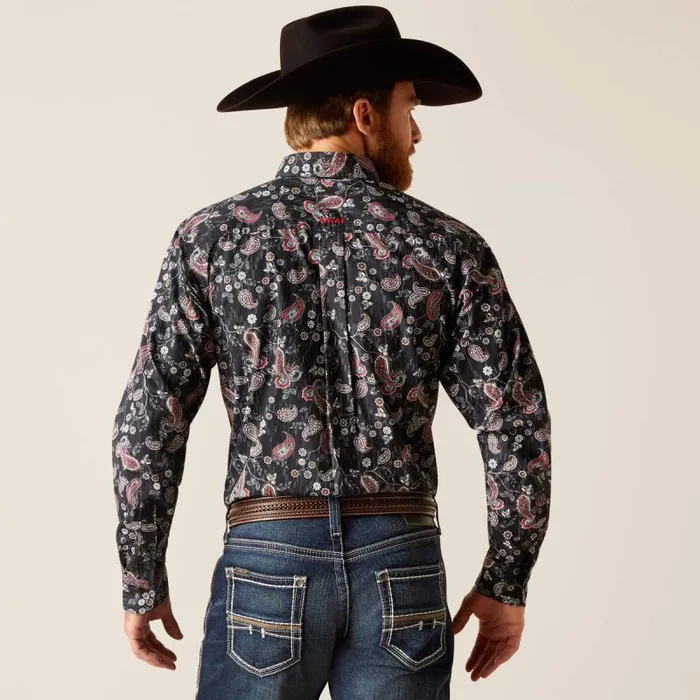 Men Button Down Shirts Ariat Norward Fitted Shirt Blackblack Men Button Down Shirts Ariat Norward Fitted Shirt Blackblack