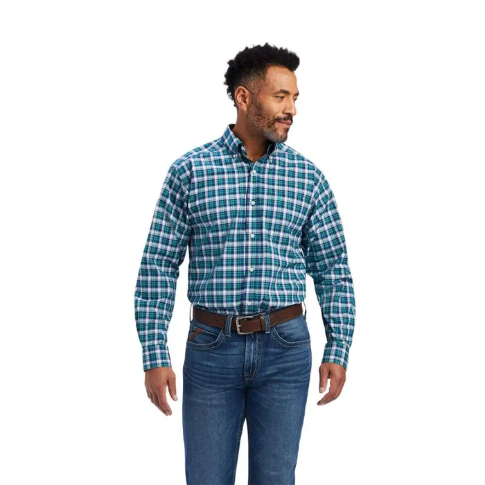 Men Button Down Shirts Ariat Pro Series Brantleigh Stretch Classic Fit Shirt Jelly Bean