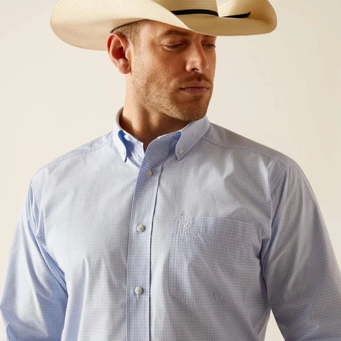 Men Button Down Shirts Ariat Pro Series Dabney Classic Fit Shirt Light Blue Men Button Down Shirts Ariat Pro Series Dabney Classic Fit Shirt Light Blue