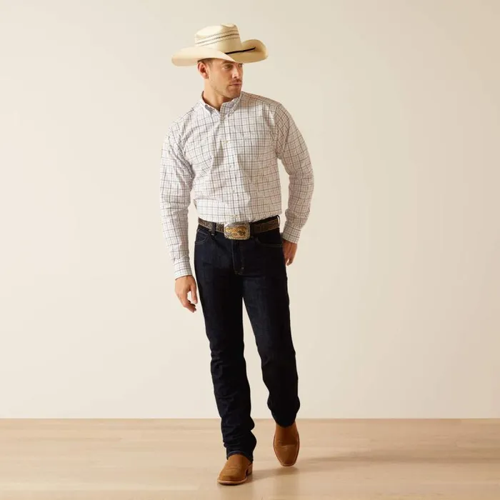 Men Button Down Shirts Ariat Pro Series Dan Classic Fit Shirt White Men Button Down Shirts Ariat Pro Series Dan Classic Fit Shirt White