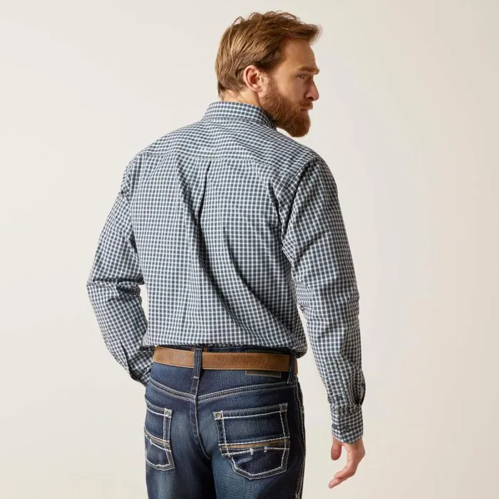 Men Button Down Shirts Ariat Pro Series Gannon Fitted Shirt Sky Blue Men Button Down Shirts Ariat Pro Series Gannon Fitted Shirt Sky Blue