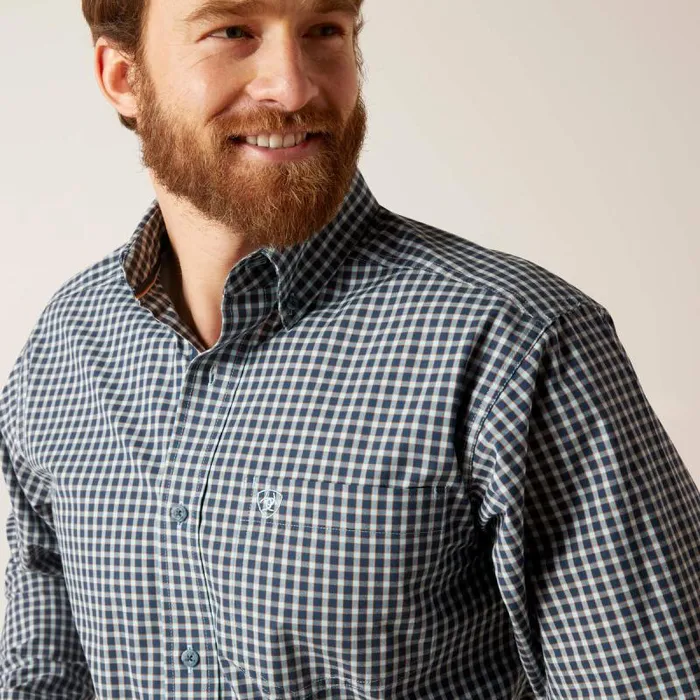 Men Button Down Shirts Ariat Pro Series Gannon Fitted Shirt Sky Blue Men Button Down Shirts Ariat Pro Series Gannon Fitted Shirt Sky Blue