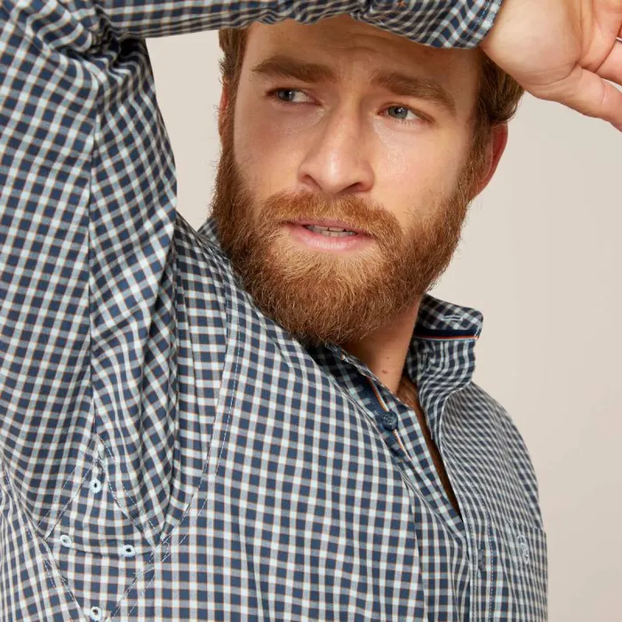 Men Button Down Shirts Ariat Pro Series Gannon Fitted Shirt Sky Blue Men Button Down Shirts Ariat Pro Series Gannon Fitted Shirt Sky Blue