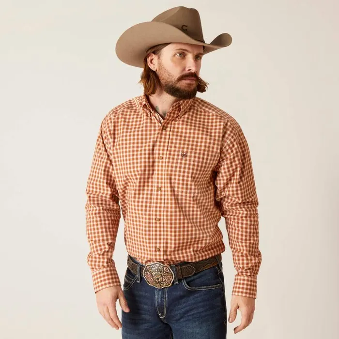 Men Button Down Shirts Ariat Pro Series Garrison Classic Fit Shirt White