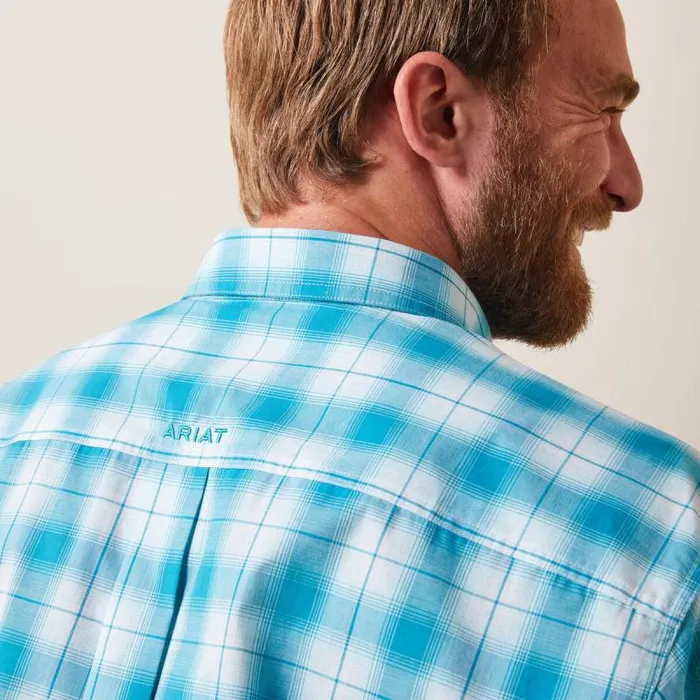 Men Button Down Shirts Ariat Pro Series Khari Classic Fit Shirt Enamel Blue Men Button Down Shirts Ariat Pro Series Khari Classic Fit Shirt Enamel Blue