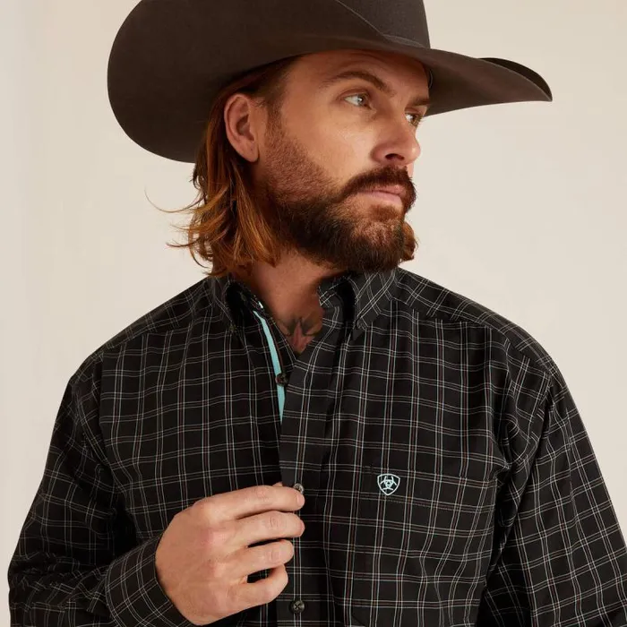 Men Button Down Shirts Ariat Pro Series Nash Classic Fit Shirt Black Men Button Down Shirts Ariat Pro Series Nash Classic Fit Shirt Black