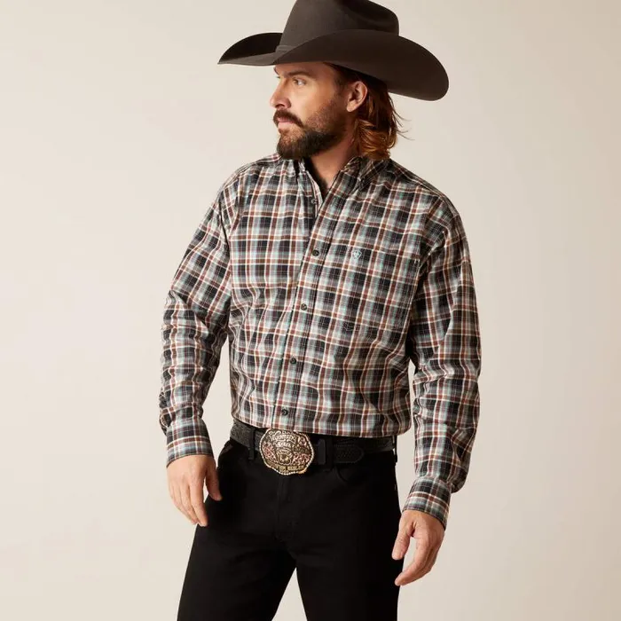 Men Button Down Shirts Ariat Pro Series Nathanael Classic Fit Shirt White