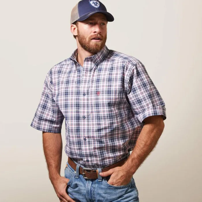 Men Button Down Shirts Ariat Pro Series Niall Classic Fit Shirt White