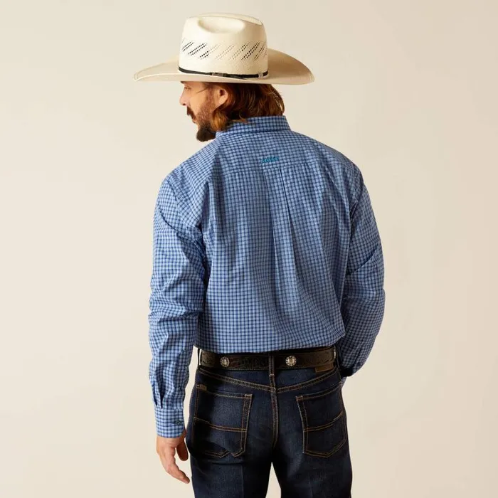 Men Button Down Shirts Ariat Pro Series Perrin Classic Fit Shirt Blue Men Button Down Shirts Ariat Pro Series Perrin Classic Fit Shirt Blue