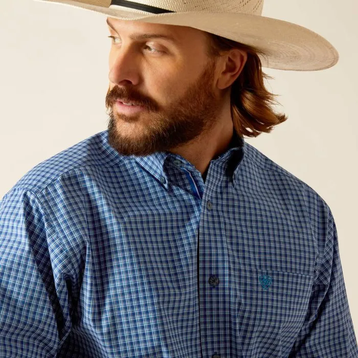 Men Button Down Shirts Ariat Pro Series Perrin Classic Fit Shirt Blue Men Button Down Shirts Ariat Pro Series Perrin Classic Fit Shirt Blue