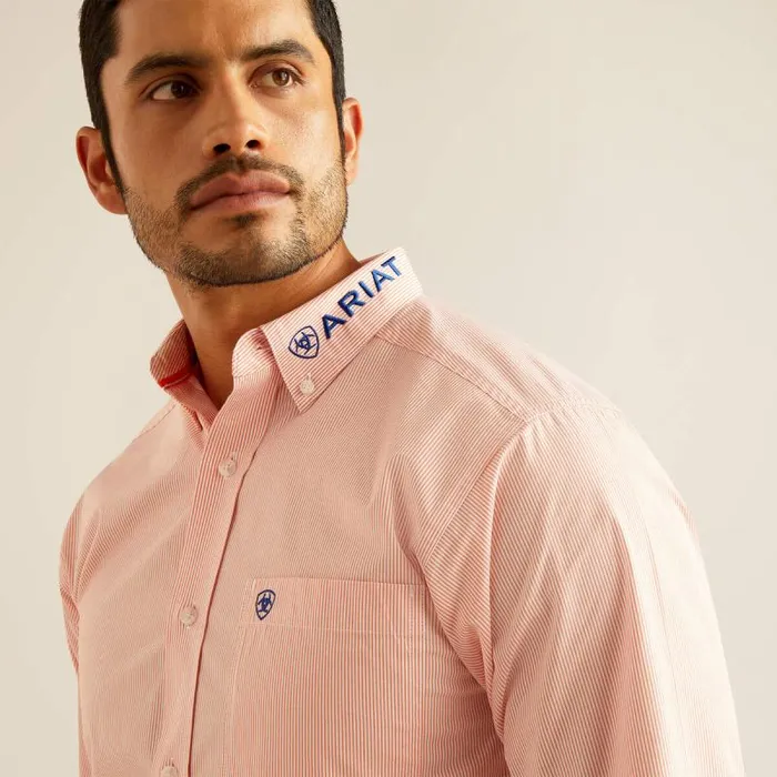 Men Button Down Shirts Ariat Pro Series Team Gerson Fitted Shirt Orange Men Button Down Shirts Ariat Pro Series Team Gerson Fitted Shirt Orange