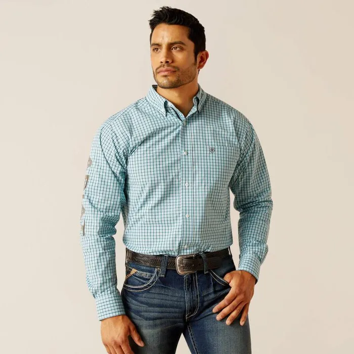 Men Button Down Shirts Ariat Pro Series Team Graycen Fitted Shirt White