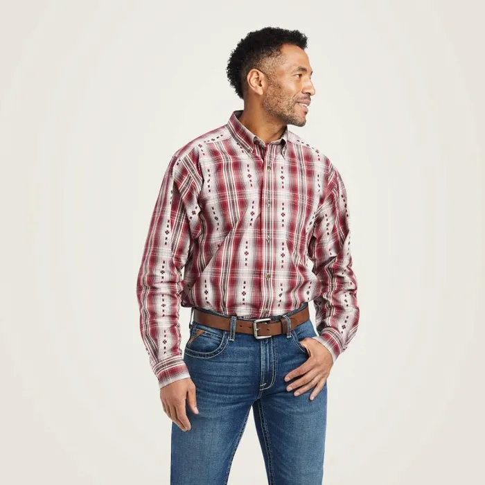 Men Button Down Shirts Ariat Pro Series Wilfred Classic Fit Shirt Snow Bunting