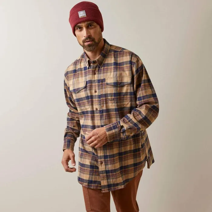 Men Button Down Shirts Ariat Rebar Flannel DuraStretch Work Shirt Tiger039s Eye Plaid Men Button Down Shirts Ariat Rebar Flannel DuraStretch Work Shirt Tiger039s Eye Plaid