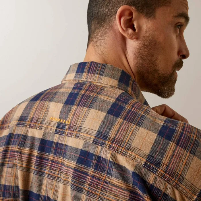 Men Button Down Shirts Ariat Rebar Flannel DuraStretch Work Shirt Tiger039s Eye Plaid Men Button Down Shirts Ariat Rebar Flannel DuraStretch Work Shirt Tiger039s Eye Plaid