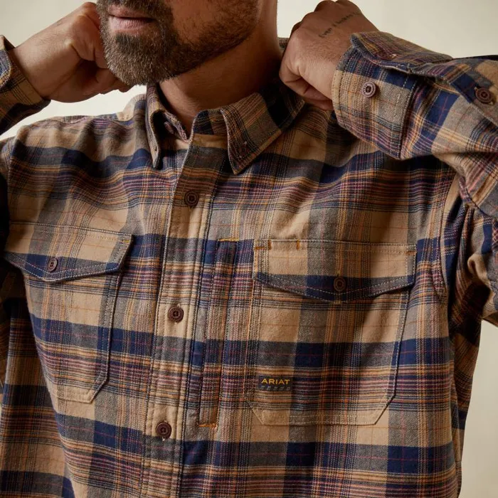 Men Button Down Shirts Ariat Rebar Flannel DuraStretch Work Shirt Tiger039s Eye Plaid Men Button Down Shirts Ariat Rebar Flannel DuraStretch Work Shirt Tiger039s Eye Plaid