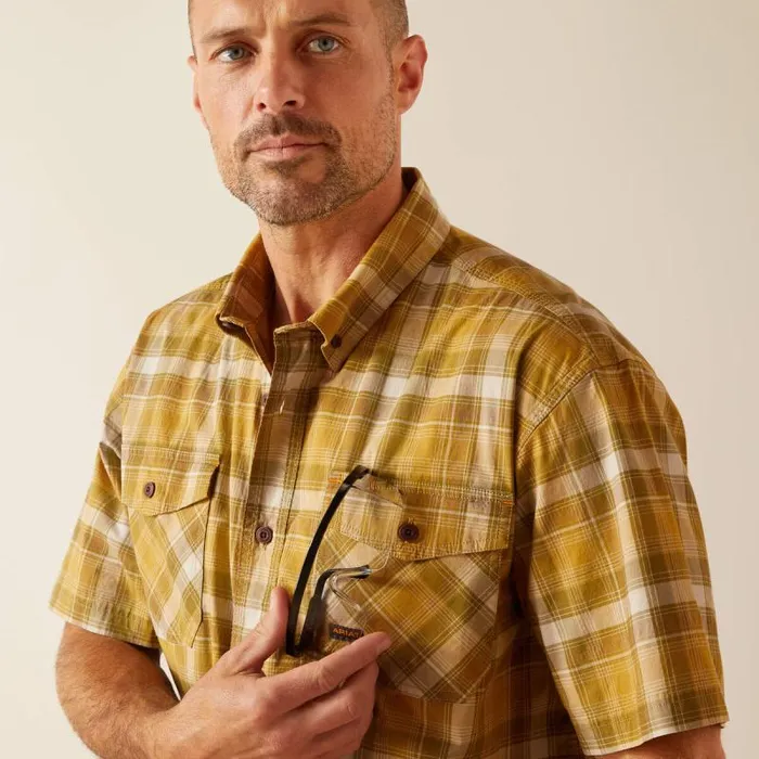 Men Button Down Shirts Ariat Rebar Made Tough DuraStretch Work Shirt Dried Tobacco Plaid Men Button Down Shirts Ariat Rebar Made Tough DuraStretch Work Shirt Dried Tobacco Plaid