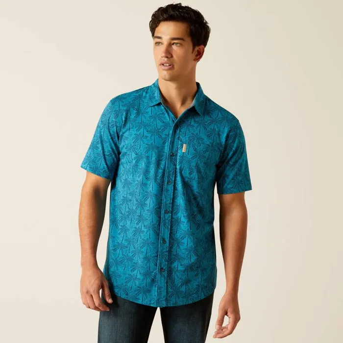 Men Button Down Shirts Ariat Retro Button Down Shirt French Fade
