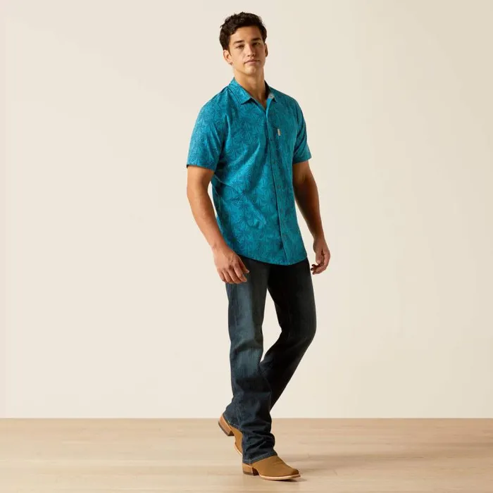 Men Button Down Shirts Ariat Retro Button Down Shirt French Fade