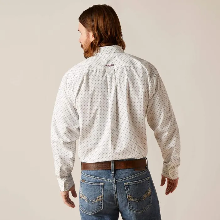 Men Button Down Shirts Ariat Saul Classic Fit Shirt White Men Button Down Shirts Ariat Saul Classic Fit Shirt White