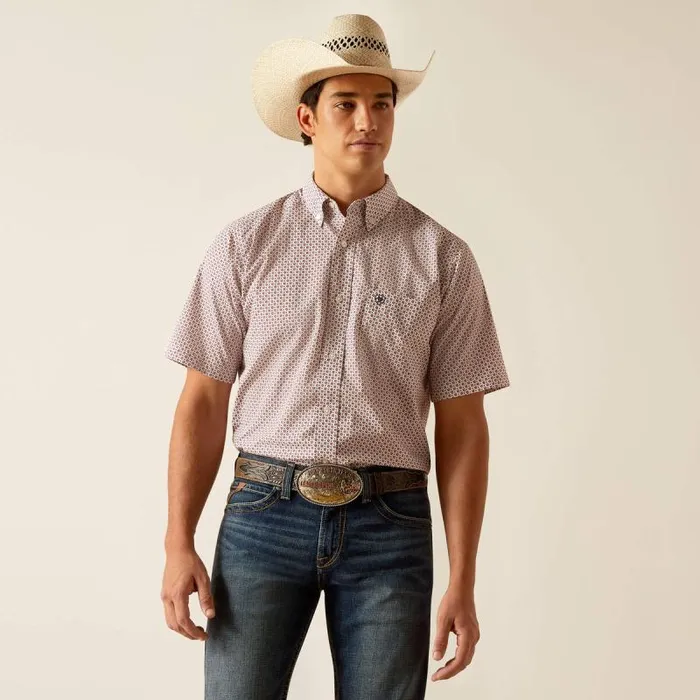 Men Button Down Shirts Ariat Teagan Fitted Shirt Syrah
