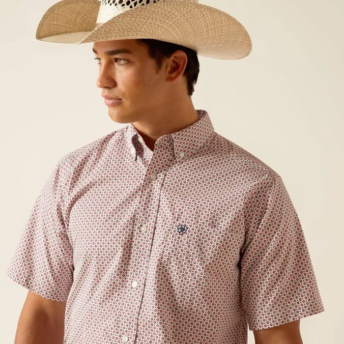 Men Button Down Shirts Ariat Teagan Fitted Shirt Syrah Men Button Down Shirts Ariat Teagan Fitted Shirt Syrah