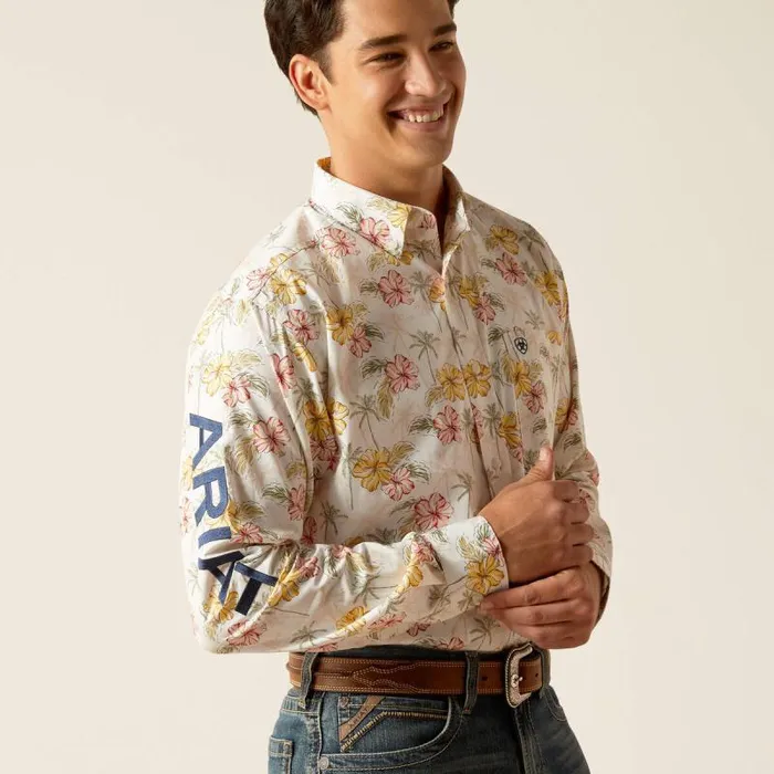 Men Button Down Shirts Ariat Team Charlie Classic Fit Shirt Gardenia Men Button Down Shirts Ariat Team Charlie Classic Fit Shirt Gardenia