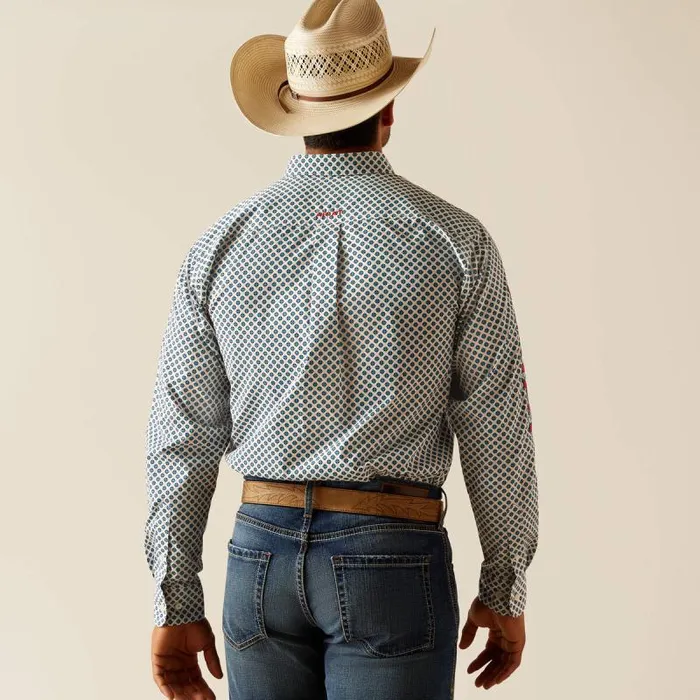 Men Button Down Shirts Ariat Team Lochlan Fitted Shirt White Men Button Down Shirts Ariat Team Lochlan Fitted Shirt White