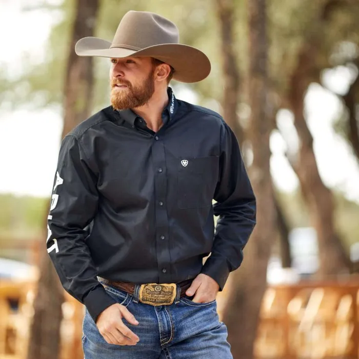 Men Button Down Shirts Ariat Team Logo Twill Classic Fit Shirt Blackwhite Men Button Down Shirts Ariat Team Logo Twill Classic Fit Shirt Blackwhite