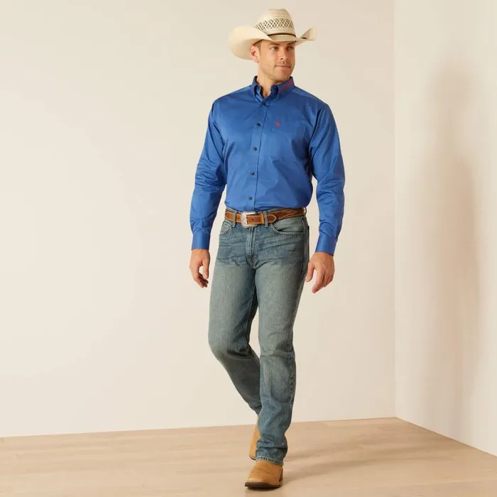 Men Button Down Shirts Ariat Team Logo Twill Classic Fit Shirt Bright Cobalt Men Button Down Shirts Ariat Team Logo Twill Classic Fit Shirt Bright Cobalt