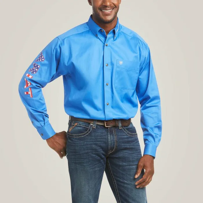 Men Button Down Shirts Ariat Team Logo Twill Classic Fit Shirt Multi Print