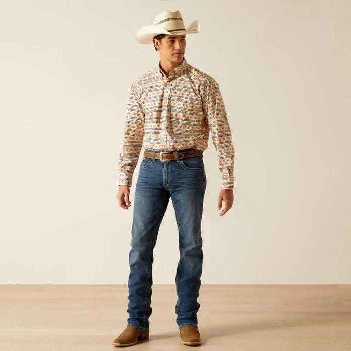 Men Button Down Shirts Ariat Timothy Classic Fit Shirt Apricot Blush Men Button Down Shirts Ariat Timothy Classic Fit Shirt Apricot Blush