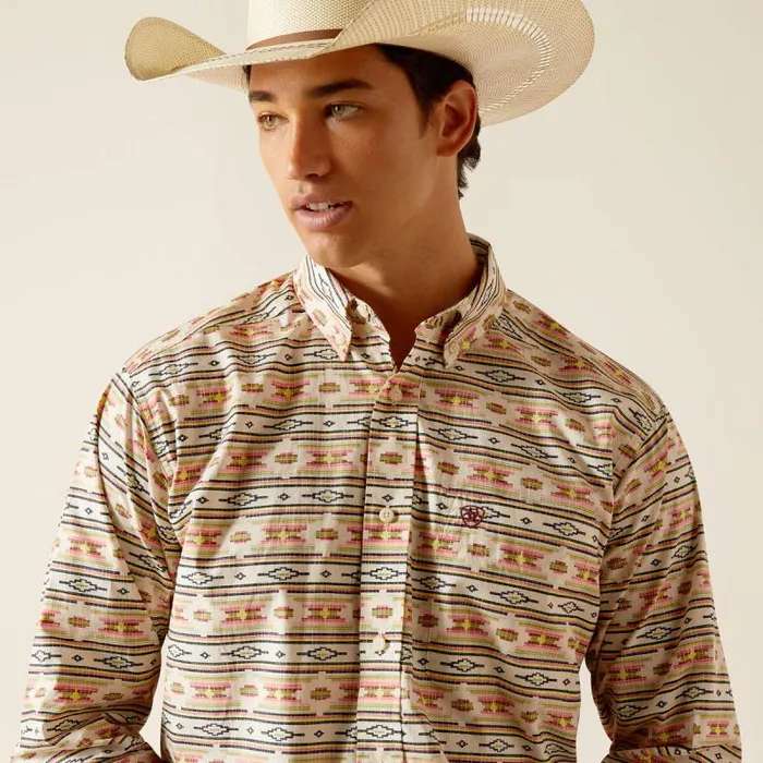 Men Button Down Shirts Ariat Timothy Classic Fit Shirt Apricot Blush Men Button Down Shirts Ariat Timothy Classic Fit Shirt Apricot Blush