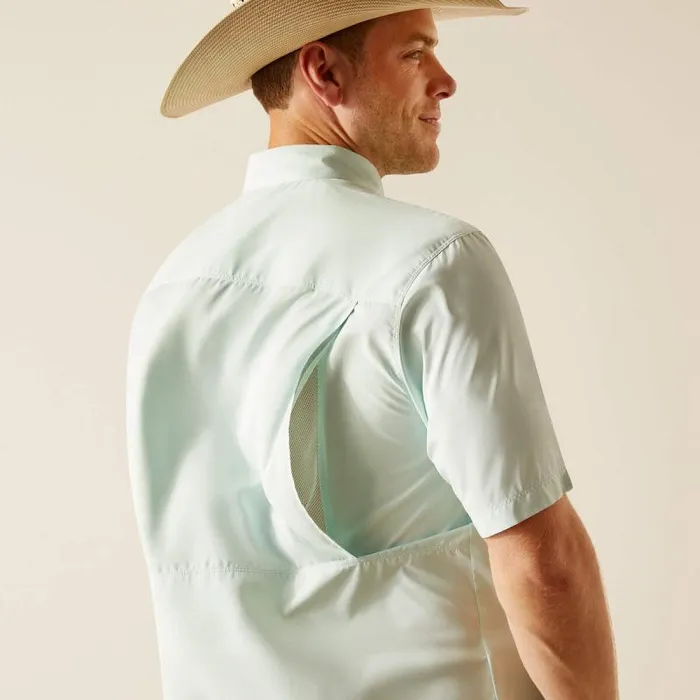 Men Button Down Shirts Ariat VentTEK Outbound Classic Fit Shirt Bleached Aqua Men Button Down Shirts Ariat VentTEK Outbound Classic Fit Shirt Bleached Aqua