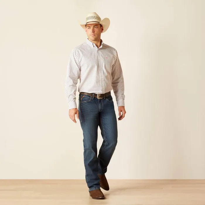 Men Button Down Shirts Ariat Wrinkle Free Briggs Classic Fit Shirt White Men Button Down Shirts Ariat Wrinkle Free Briggs Classic Fit Shirt White