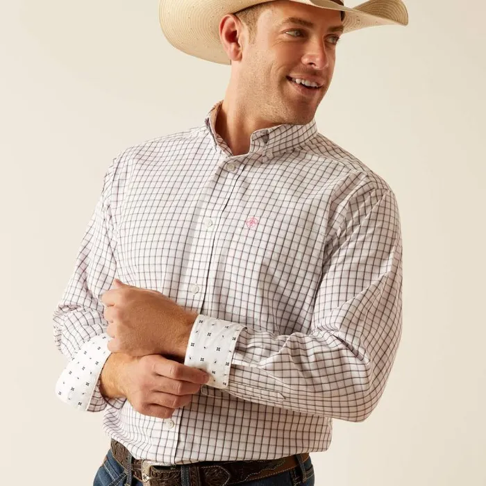 Men Button Down Shirts Ariat Wrinkle Free Briggs Classic Fit Shirt White Men Button Down Shirts Ariat Wrinkle Free Briggs Classic Fit Shirt White